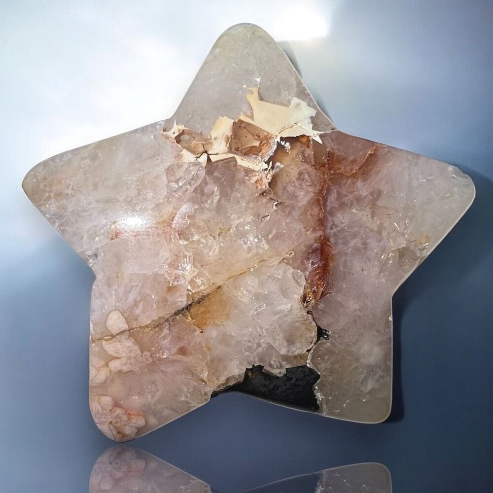Flower Agate Star Carving